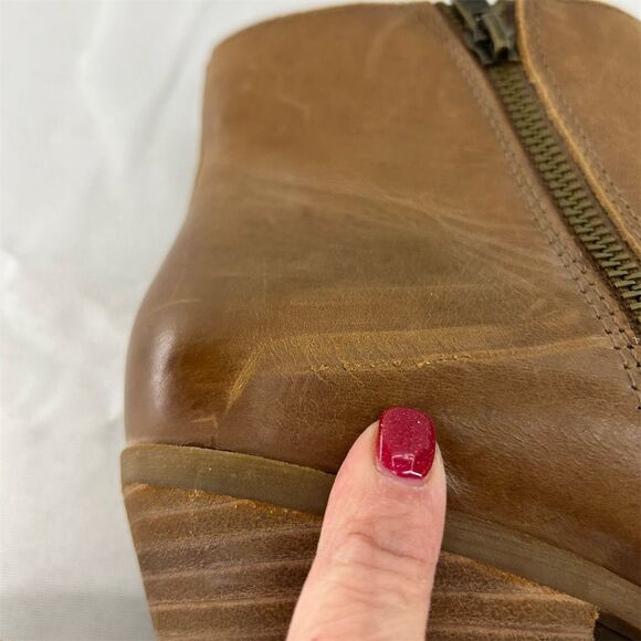 Frye Women's Jennifer Ankle Booties Brown Leather Size 8.5 - Picture 3 of 13